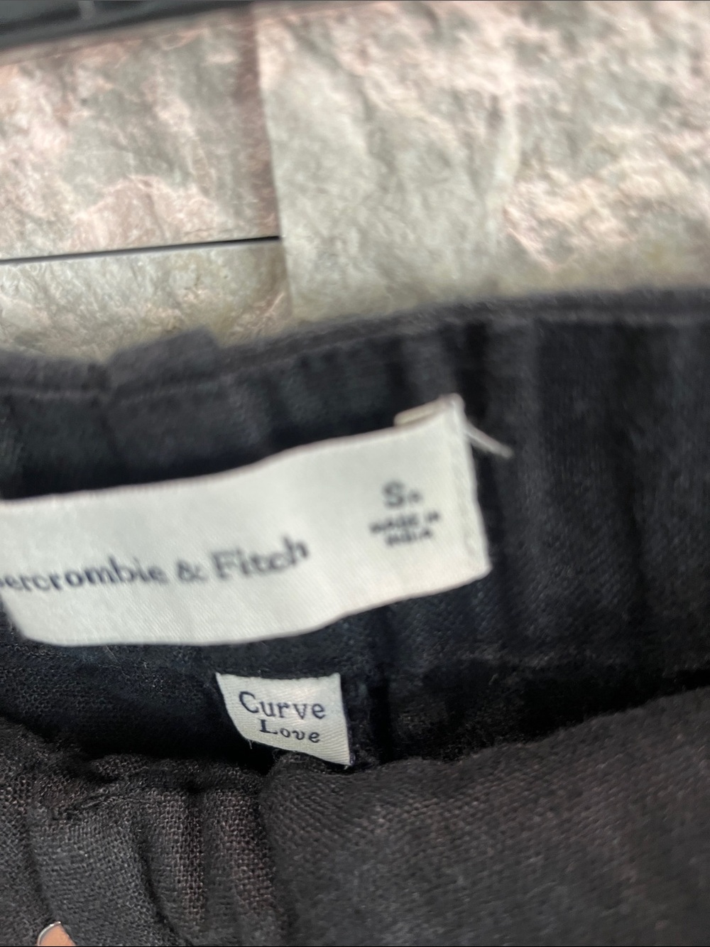 Abercrombie & Fitch Linen-Blend Black Outfit Sz-S - Picture 10 of 16